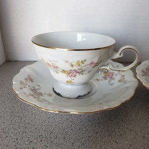 JOHANN HAVILAND Footed Cup & Saucer Set Michele